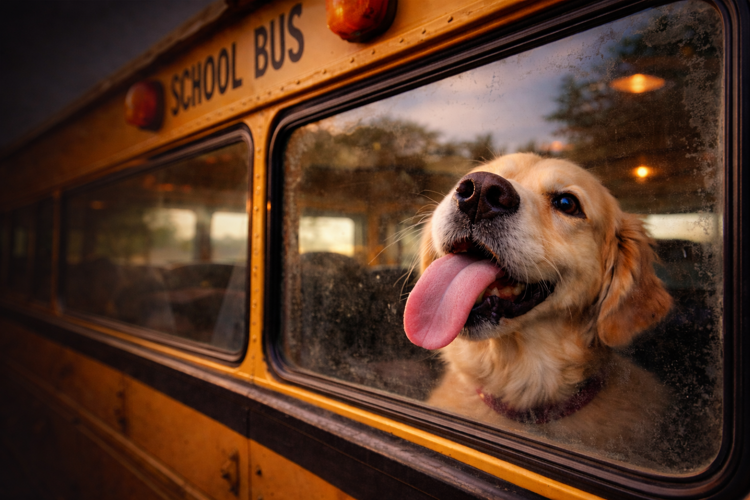Dog licking window